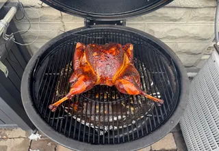 Thanksgiving turkey on the Kamado